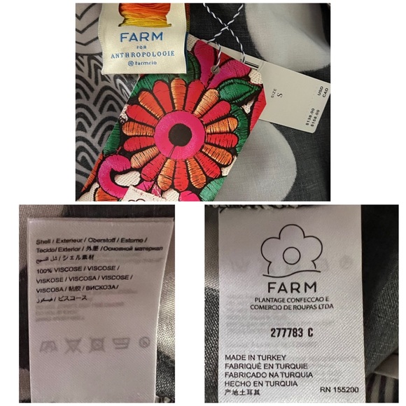 Anthropologie Farm Rio Rainforest Wrap Blouse S - Picture 16 of 16